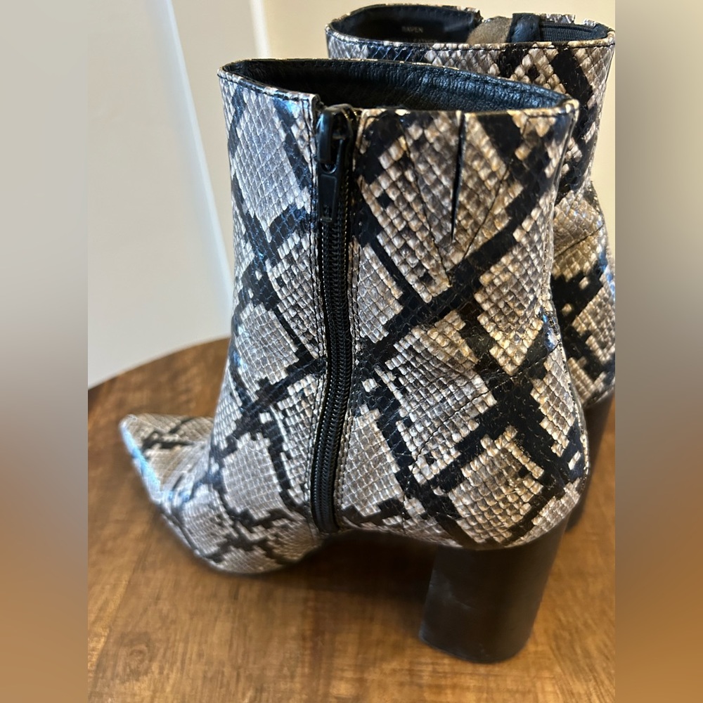 Jeffrey Campbell Snake Print Booties. Size 7 - image 8